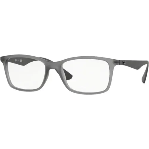 Stilvolle graue matte Kunststoffbrille , Herren, Größe: 56 MM - Ray-Ban - Modalova