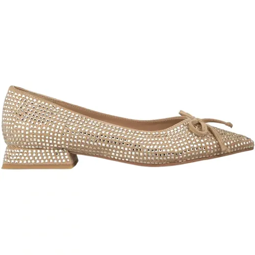 Glitter Bow Ballerina Flats , female, Sizes: 9 UK, 3 UK, 4 UK, 5 UK, 6 UK - Alma en Pena - Modalova