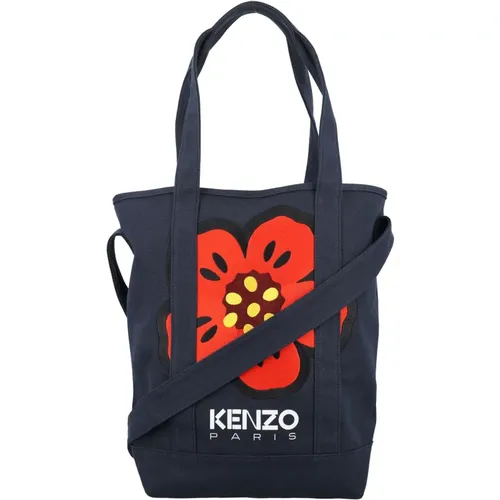 Marineblaue Boke Flower Tote Tasche , Herren, Größe: ONE Size - Kenzo - Modalova