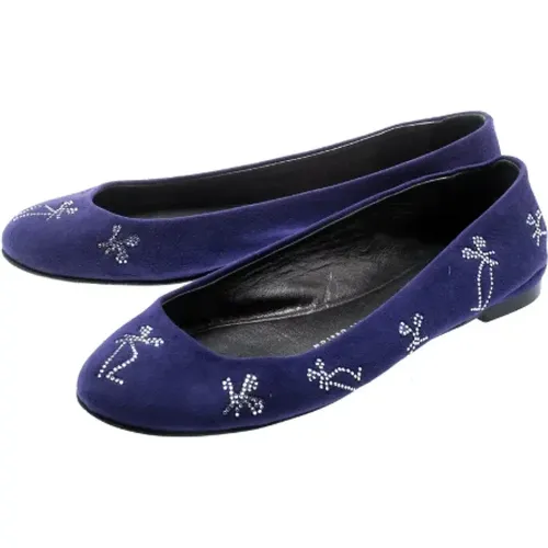 Pre-owned Suede flats , female, Sizes: 3 UK - Giuseppe Zanotti Pre-owned - Modalova