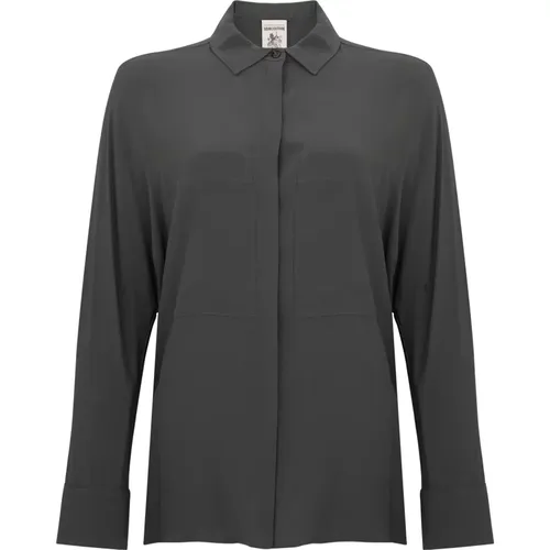 Graue Casual Hemden , Damen, Größe: XS - Semicouture - Modalova