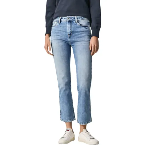 Retro Cropped Jeans , Damen, Größe: W27 - Pepe Jeans - Modalova