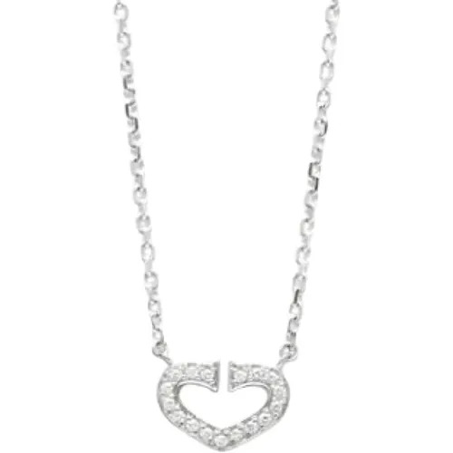 Pre-owned White Gold necklaces , female, Sizes: ONE SIZE - Cartier Vintage - Modalova