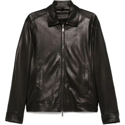 Jaxon' leather jacket , male, Sizes: 3XL, XL, L, 2XL - Tagliatore - Modalova