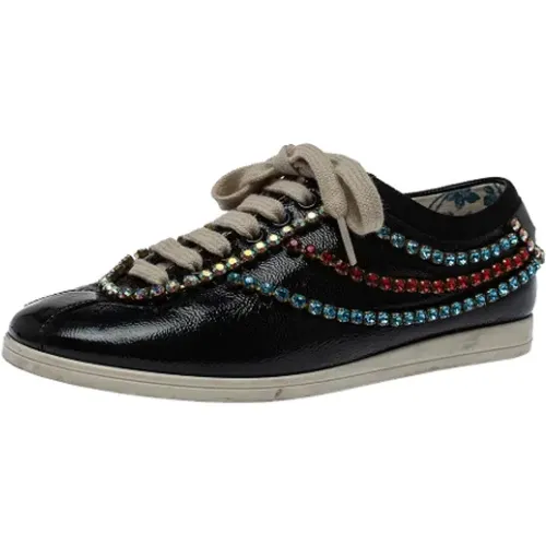 Pre-owned Leather sneakers , female, Sizes: 2 UK - Gucci Vintage - Modalova