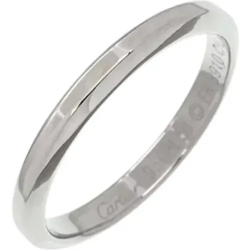 Pre-owned Platinum rings , female, Sizes: ONE SIZE - Cartier Vintage - Modalova