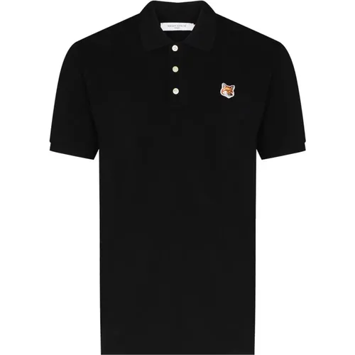 Polo mit Patch-Logo , Herren, Größe: M - Maison Kitsuné - Modalova