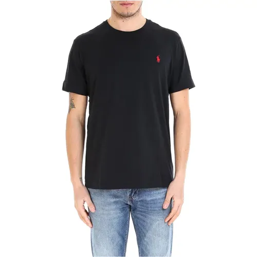 Besticktes Logo Baumwoll-T-Shirt , Herren, Größe: L - Polo Ralph Lauren - Modalova