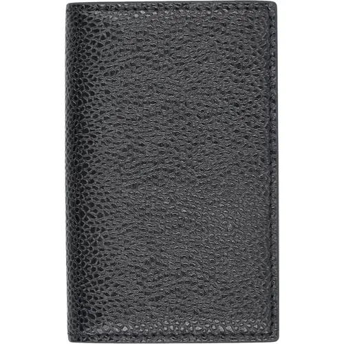 Leather Business Card Holder Wallet , male, Sizes: ONE SIZE - Thom Browne - Modalova