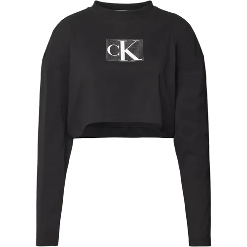 Sequin Long Sleeve T-Shirt , female, Sizes: L, M - Calvin Klein Jeans - Modalova