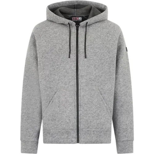 Herren Grau Melange Technischer Stoff Sweatshirt , Herren, Größe: M - MC2 Saint Barth - Modalova