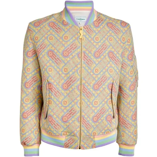 Wool Jacket with Multicolor Stripes , male, Sizes: M - Casablanca - Modalova