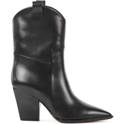 Schwarze Stiefel, Leder, Eine Größe Kleiner Bestellen - Santoni - Modalova