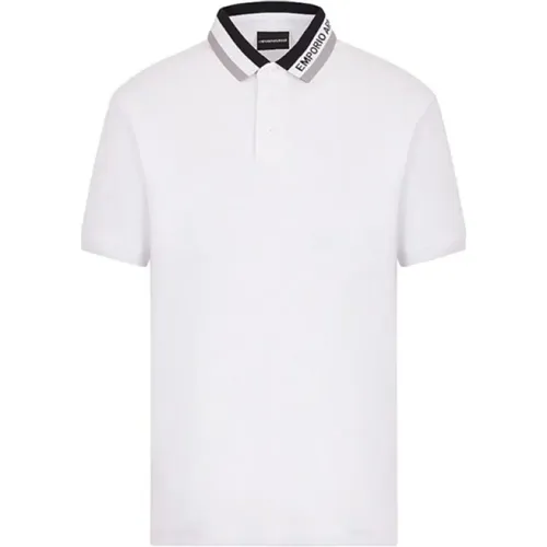 Monogram Polo Shirt Schwarz Grau , Herren, Größe: L - Armani - Modalova