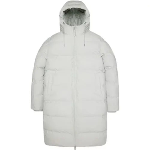 Stylish Long Plain Down Jacket , female, Sizes: L - Rains - Modalova