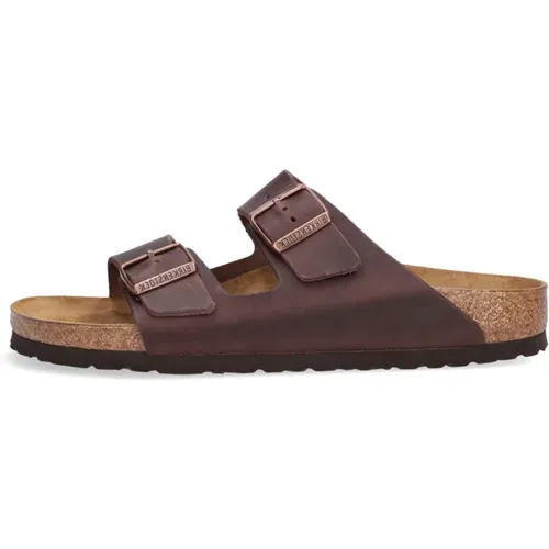 Braune Leder-Outdoor-Sandalen , Herren, Größe: 40 EU - Birkenstock - Modalova