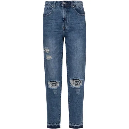 High-Waist zerrissene blaue Jeans - One Teaspoon - Modalova