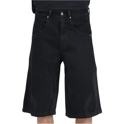 Flames Denim Shorts Schwarz , Herren, Größe: W30 - adidas Originals - Modalova