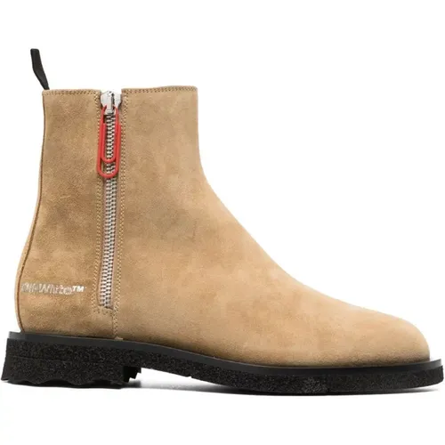 Ankle Boots , male, Sizes: 8 UK, 9 UK - Off White - Modalova