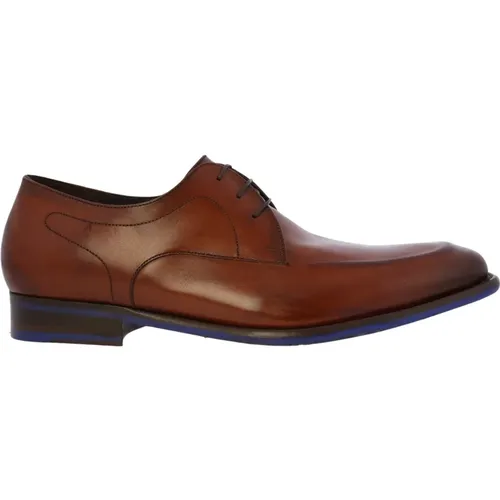 DarkCognac Calf Leather Dress Shoes , male, Sizes: 7 1/2 UK, 8 UK, 11 UK, 10 UK - Floris van Bommel - Modalova