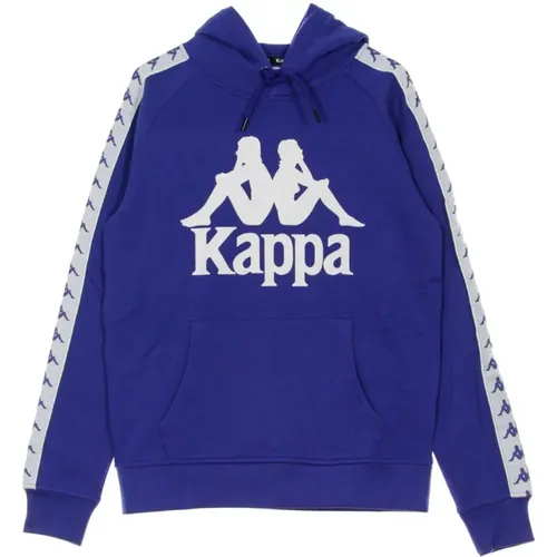 Blau/Weiß Hoodie für Männer , Herren, Größe: L - Kappa - Modalova