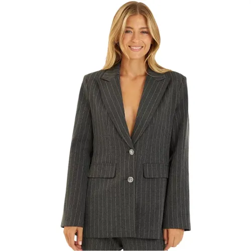 Blazer pinstripe details , female, Sizes: L, M, S - Alma en Pena - Modalova