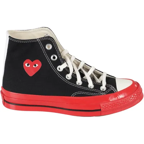 Rote High Top Sneakers , Herren, Größe: 41 EU - Comme des Garçons Play - Modalova