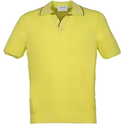 Lime Tennis Polo Shirt , male, Sizes: L, M, 2XL, 3XL - Gran Sasso - Modalova