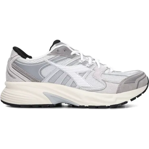 Mesh Combi Runner Sneakers Grau , Herren, Größe: 44 EU - Diadora - Modalova