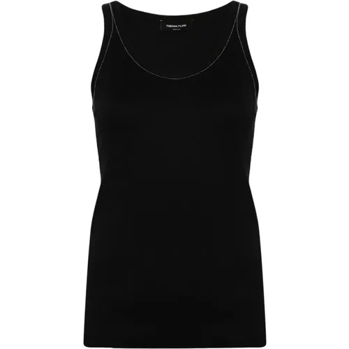 Schwarzes Topwear für Frauen Ss24 , Damen, Größe: 2XS - Fabiana Filippi - Modalova