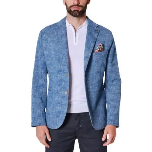 Stretch Baumwoll-Blazer Jacke Königsblau , Herren, Größe: 2XL - BOB - Modalova