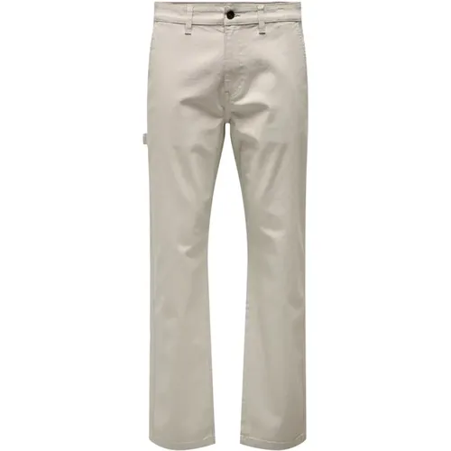 Casual Chinos , male, Sizes: W31 L30, W32 L32, W32 L30, W38 L32, W34 L32, W33 L32, W36 L32, W29 L30, W31 L32, W30 L30 - Only & Sons - Modalova