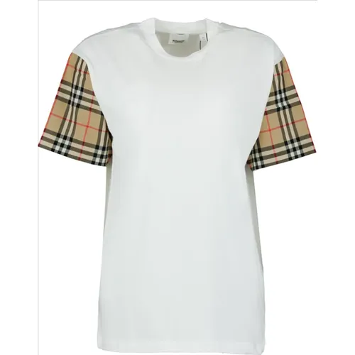 Carrick T-Shirt aus Baumwolle , Damen, Größe: L - Burberry - Modalova