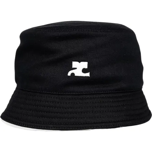 Signature Cotton Bucket Hat , male, Sizes: L, M, S - Courrèges - Modalova