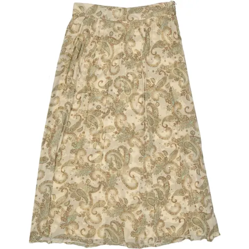 Silk Midi Skirt , female, Sizes: M, S - Alessia Zamattio - Modalova