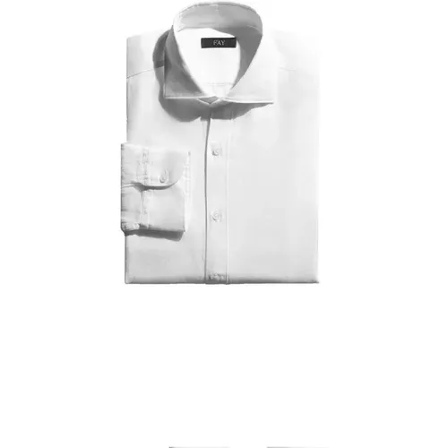 Linen French Collar Shirt , male, Sizes: M, L, 4XL, XL, 2XL, 3XL - Fay - Modalova