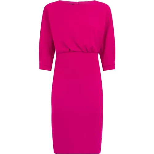 Fuchsia Puff Sleeve Midi Dress , female, Sizes: M, S - pinko - Modalova