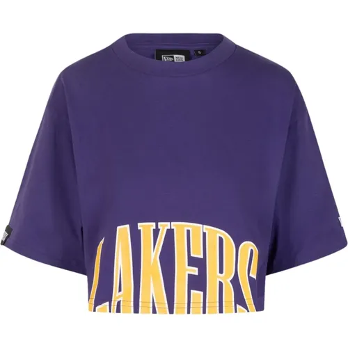 LA Lakers NBA Team Crop T-shirt , Damen, Größe: L - new era - Modalova