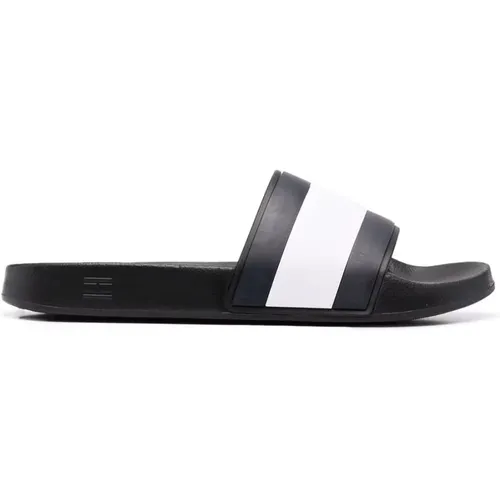 Rubber flag pool slide , male, Sizes: 10 UK - Tommy Hilfiger - Modalova