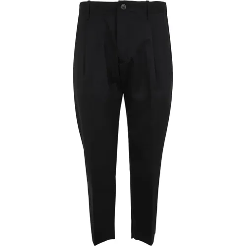 Schwarze Stretchhose mit Pences , Herren, Größe: XL - Nine In The Morning - Modalova