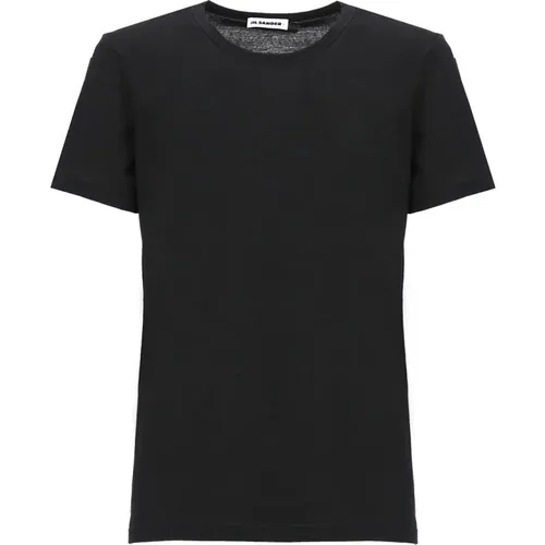 Schwarzes Baumwoll-T-Shirt mit Aufdruck , Herren, Größe: 2XL - Jil Sander - Modalova