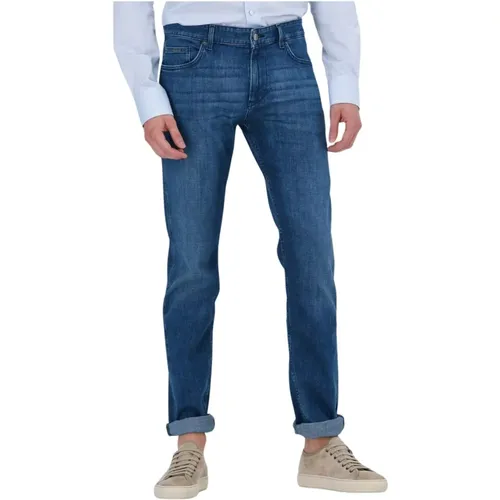 Slim Fit Jeans Delaware3 Blau , Herren, Größe: W38 L34 - Boss Black - Modalova