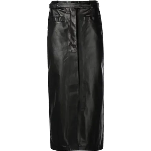 Leather Front Skirt , female, Sizes: M, S - Proenza Schouler - Modalova