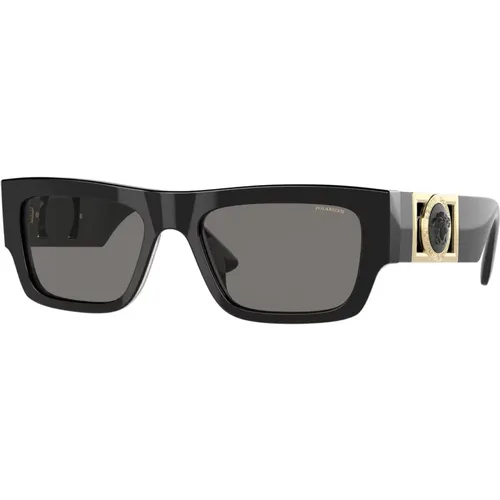 Schwarze/Graue Sonnenbrille,Havana Sonnenbrille mit Dunkelbronze,Weiße/Graue Sonnenbrille - Versace - Modalova