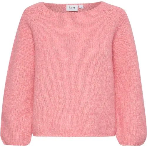 Wool Pullover Strik Chateau Rose Melange , female, Sizes: L - Saint Tropez - Modalova