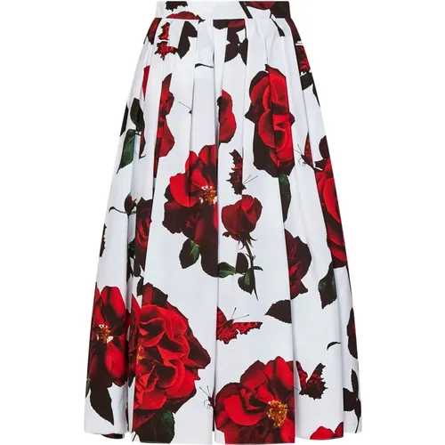 Women's Clothing Skirts White Ss24 , female, Sizes: S - alexander mcqueen - Modalova