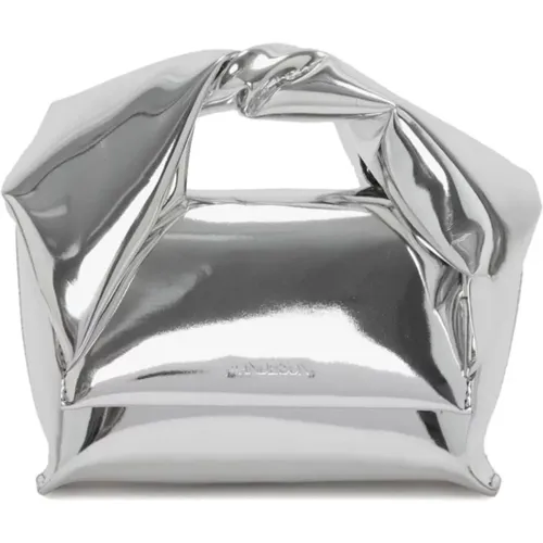 Metallic Finish Foldover Shoulder Bag , female, Sizes: ONE SIZE - JW Anderson - Modalova