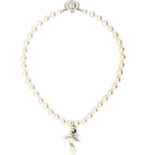 Perlen Choker Halskette Platin - Vivienne Westwood - Modalova