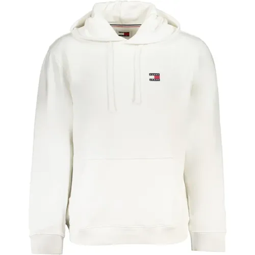 Kapuzenpullover Weiß Logo Applikation Übergangsbomull - Tommy Hilfiger - Modalova