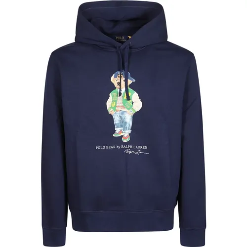 Bären-Print-Sweatshirt , Herren, Größe: M - Ralph Lauren - Modalova